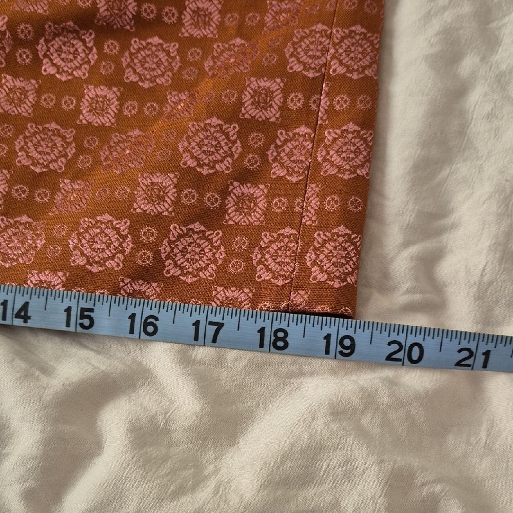 J. Crew Copper & Pink Silk & Metallic Mini Skirt with Pockets - Picture 7 of 8